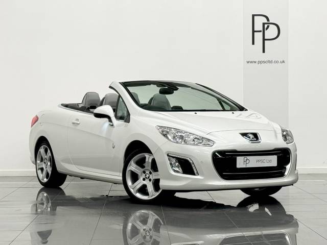 Peugeot 308 2.0 HDi 163 Roland Garros 2dr [Sat Nav] Convertible Diesel Pearlised White